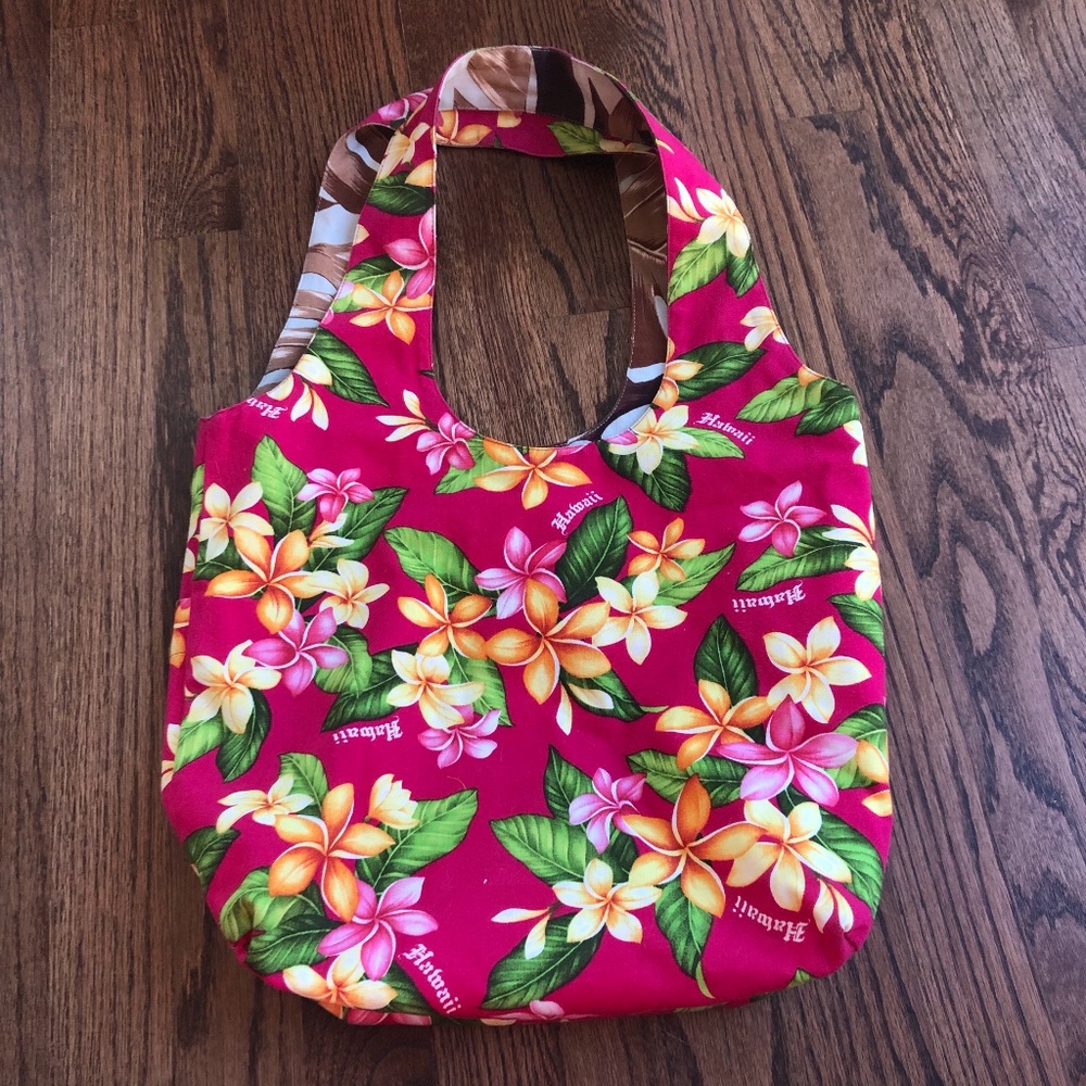 🌼Reversible Flower Hawaii Bag